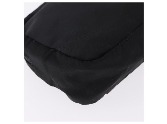 PRADA Pouch Nylon Schwarz Silber Auth 191801 - Ansicht 10