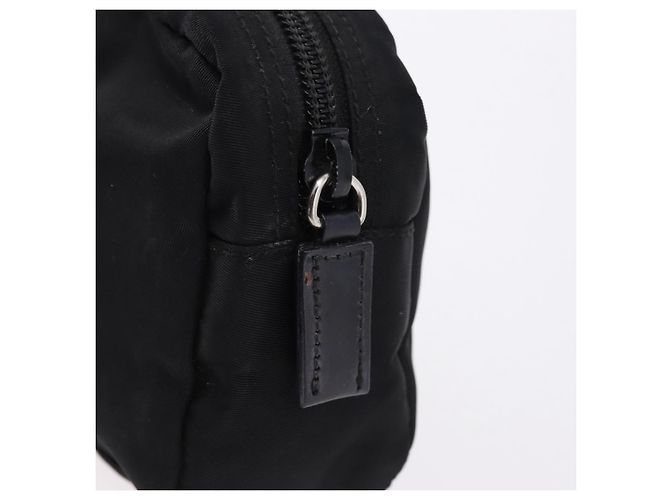 PRADA Pouch Nylon Schwarz Silber Auth 191801 - Ansicht 12