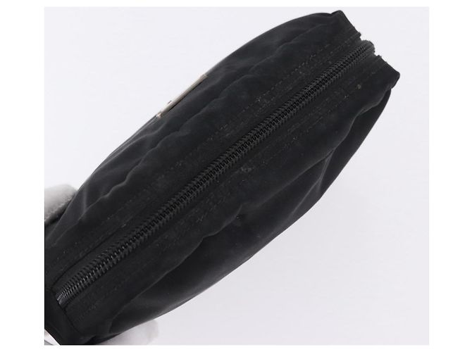 PRADA Pouch Nylon Schwarz Silber Auth 191801 - Ansicht 6
