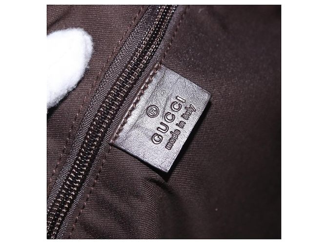 Borsa a Spalla GUCCI GG Canvas Beige Argento 145857 Auth ka5285A - vista 15