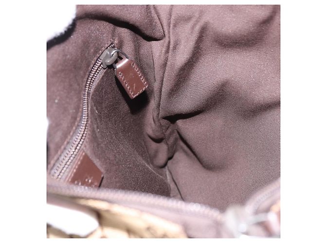 Borsa a Spalla GUCCI GG Canvas Beige Argento 145857 Auth ka5285A - vista 17