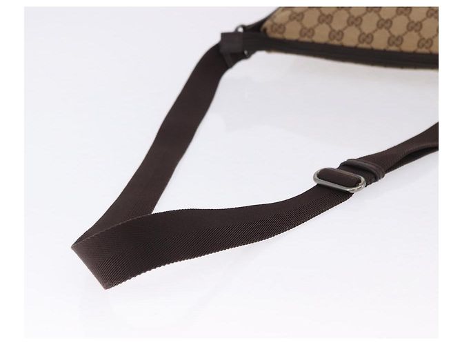 Borsa a Spalla GUCCI GG Canvas Beige Argento 145857 Auth ka5285A - vista 7