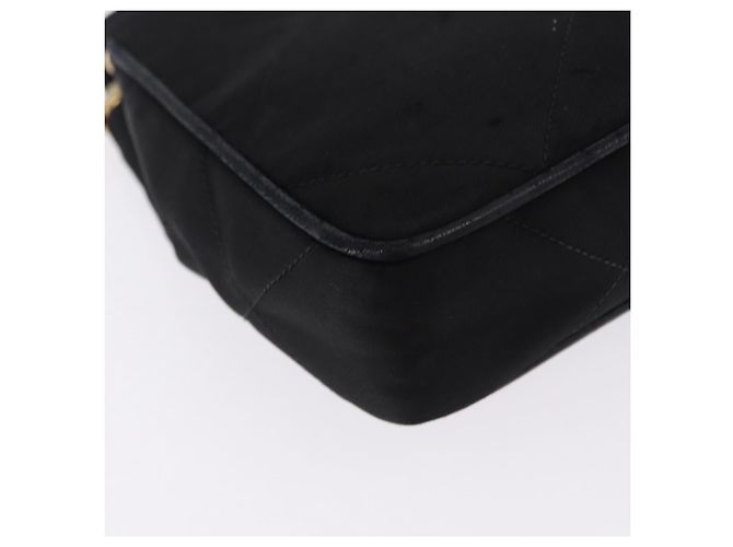 CHANEL Borsa a Spalla Matelassé con Catena in Satin Nero e CC Oro Autentica 192082V D'oro - vista 12