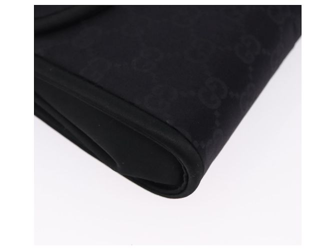 Borsa GUCCI GG in nylon nero e oro Auth 190585 D'oro - vista 10