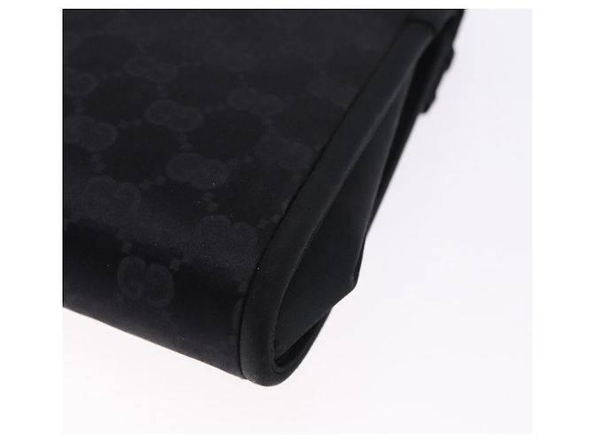 Borsa GUCCI GG in nylon nero e oro Auth 190585 D'oro - vista 13