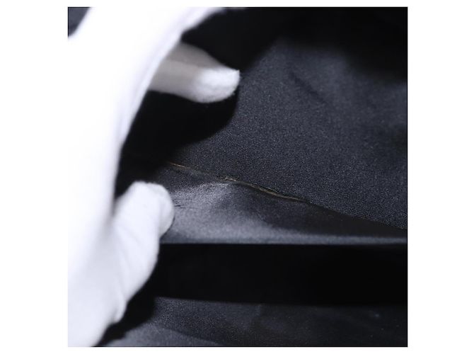 Borsa GUCCI GG in nylon nero e oro Auth 190585 D'oro - vista 20