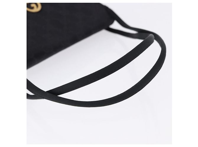 Borsa GUCCI GG in nylon nero e oro Auth 190585 D'oro - vista 7