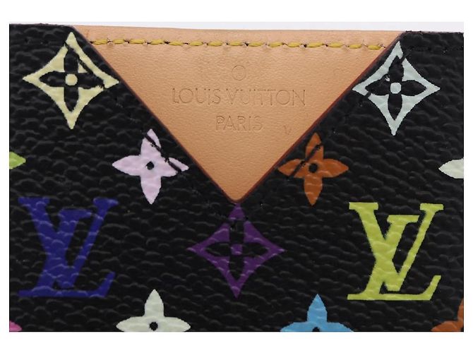 LOUIS VUITTON Monogram Multicolor Etui Hand Mirror Black M92651 LV Auth 192940V Schwarz - Ansicht 12