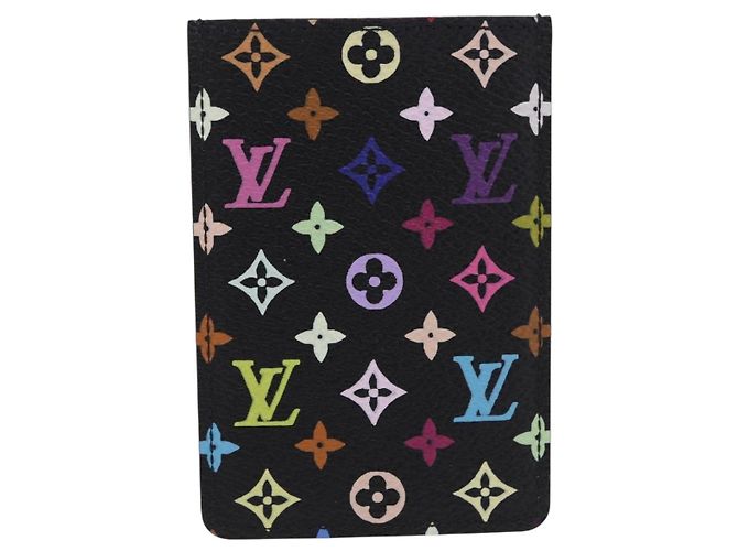LOUIS VUITTON Monogram Multicolor Etui Hand Mirror Black M92651 LV Auth 192940V Schwarz - Ansicht 3