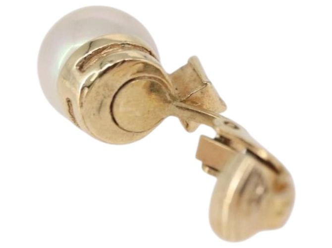 Orecchini Christian Dior metallizzati Gold Tone Auth ka5253 - vista 5
