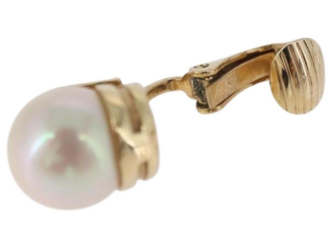 Orecchini Christian Dior metallizzati Gold Tone Auth ka5253 - vista 6