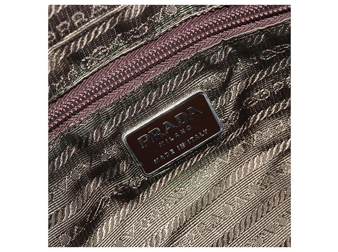 Zaino PRADA Sports Line Nylon Khaki Silver Auth ar13993 Argento Cachi - vista 19