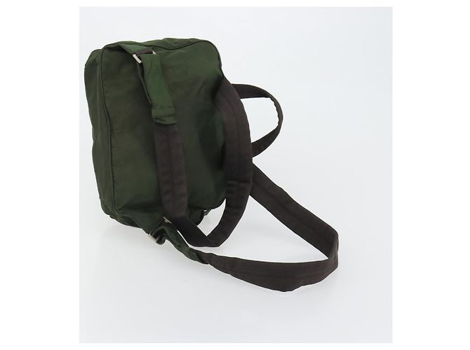 Zaino PRADA Sports Line Nylon Khaki Silver Auth ar13993 Argento Cachi - vista 9