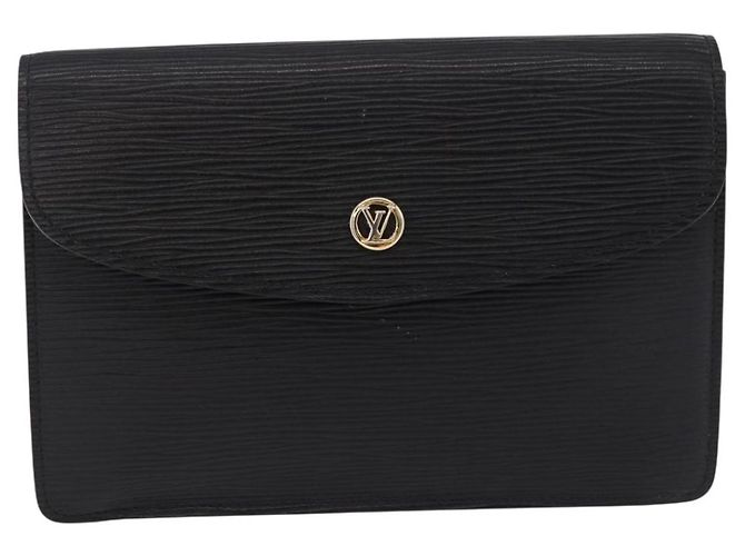 LOUIS VUITTON Epi Montaigne 23 Clutch Bag Nero M52662 LV Auth 190815 - vista 2