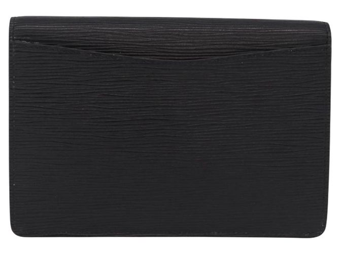 LOUIS VUITTON Epi Montaigne 23 Clutch Bag Nero M52662 LV Auth 190815 - vista 3