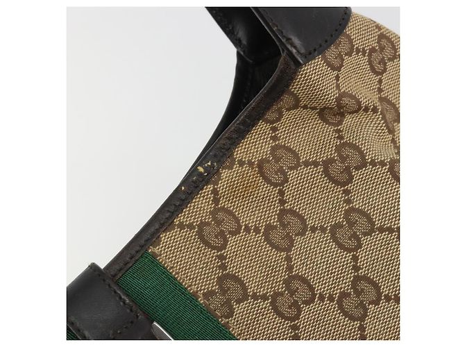 Borsa GUCCI GG Canvas Jackie Webb Sherry Line Beige Silver 001 3306 Auth 192743V Argento - vista 15