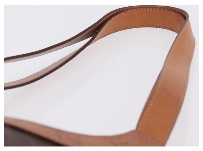 Céline Borsa a mano circolare CELINE Macadam Canvas PVC Pelle Marrone Oro Autentica 192066 D'oro - vista 8