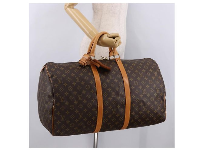 LOUIS VUITTON Borsa Boston Monogram Keepall 55 M41424 LV Auth 190413V Monogramma - vista 22