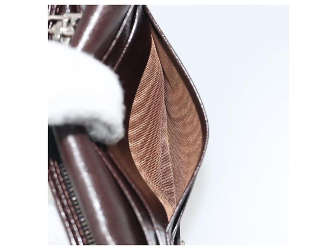 FENDI Zucca Canvas Long Wallet Black Brown Auth 192212V - view 16