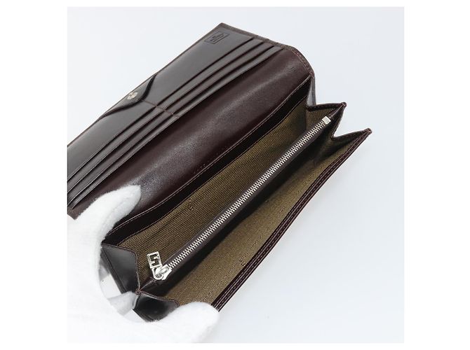 FENDI Zucca Canvas Long Wallet Black Brown Auth 192212V - view 17