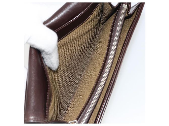 FENDI Zucca Canvas Long Wallet Black Brown Auth 192212V - view 19