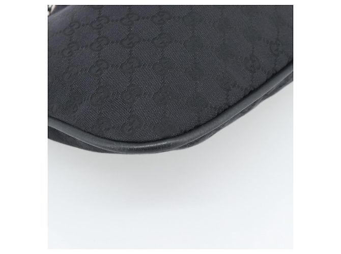 GUCCI GG Canvas Bamboo Handtasche Schwarz Silber 001 4033 Auth ep15336A - Ansicht 11