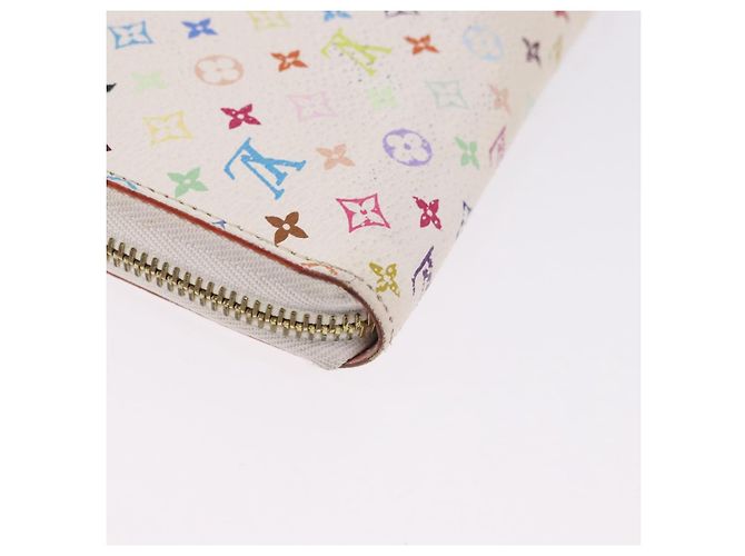 LOUIS VUITTON Monogram Multicolor Zippy Wallet White M60241 LV Auth 192417 Bianco - vista 11