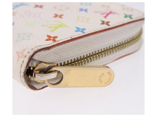 LOUIS VUITTON Monogram Multicolor Zippy Wallet White M60241 LV Auth 192417 Bianco - vista 13