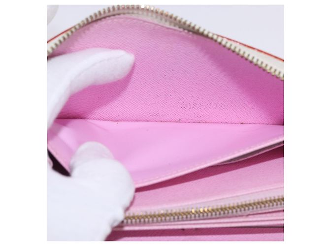LOUIS VUITTON Monogram Multicolor Zippy Wallet White M60241 LV Auth 192417 Bianco - vista 16