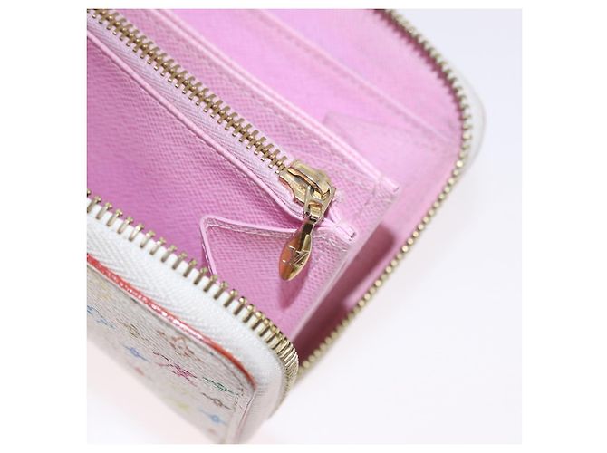 LOUIS VUITTON Monogram Multicolor Zippy Wallet White M60241 LV Auth 192417 Bianco - vista 21