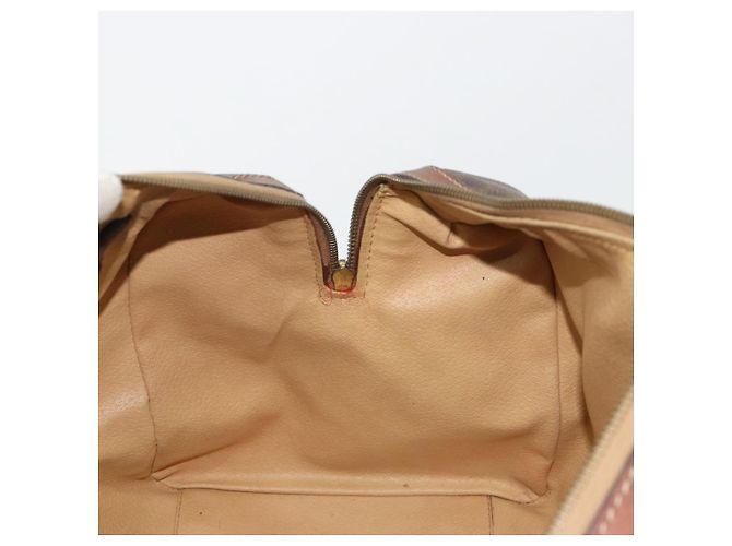 Céline Bolsa Boston CELINE em tela Macadam PVC Couro Marrom Ouro Auth 190906 Dourado - vista 19