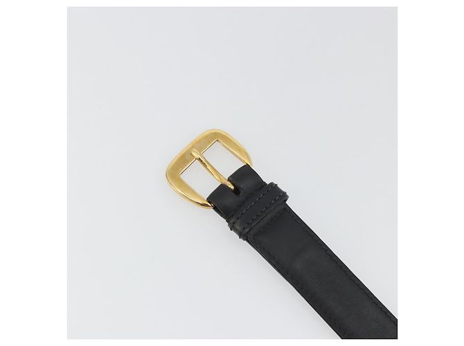Cintura GUCCI in pelle 39.4'' Nero Oro Auth 186658A D'oro - vista 6