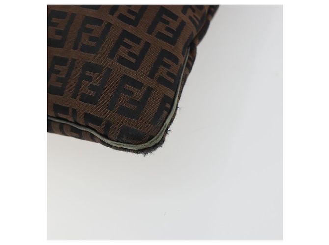 Bolsa de Ombro FENDI Zucchino Canvas Marrom Auth gh2178 - vista 10