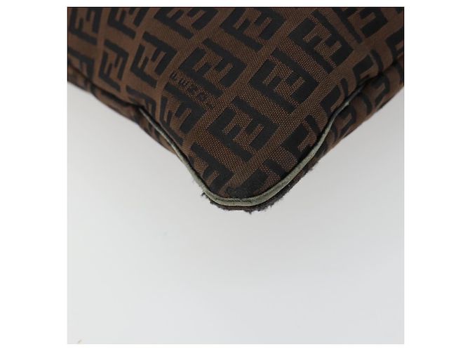Bolsa de Ombro FENDI Zucchino Canvas Marrom Auth gh2178 - vista 11
