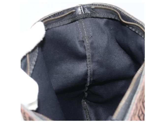 Bolsa de Ombro FENDI Zucchino Canvas Marrom Auth gh2178 - vista 17