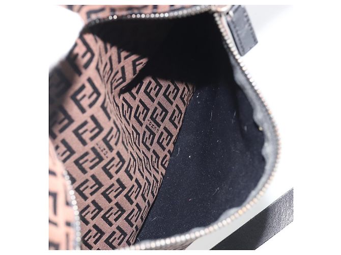 Bolsa de Ombro FENDI Zucchino Canvas Marrom Auth gh2178 - vista 19