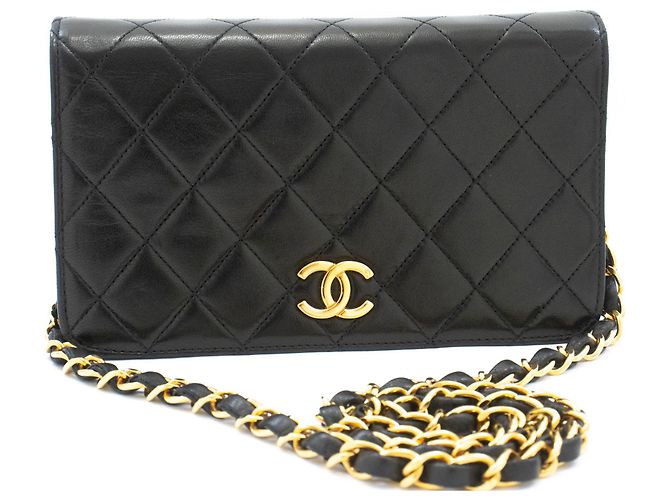 CHANEL Borsa a Spalla Small Full Flap con Catena Clutch Trapuntata Nera Nero - vista 2
