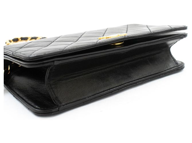 CHANEL Borsa a Spalla Small Full Flap con Catena Clutch Trapuntata Nera Nero - vista 4