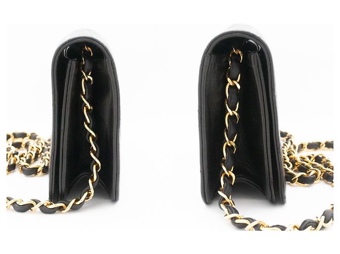 CHANEL Borsa a Spalla Small Full Flap con Catena Clutch Trapuntata Nera Nero - vista 5