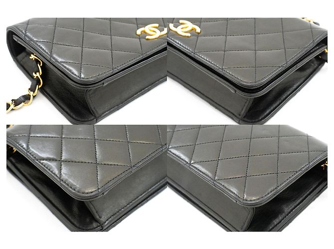 CHANEL Borsa a Spalla Small Full Flap con Catena Clutch Trapuntata Nera Nero - vista 6