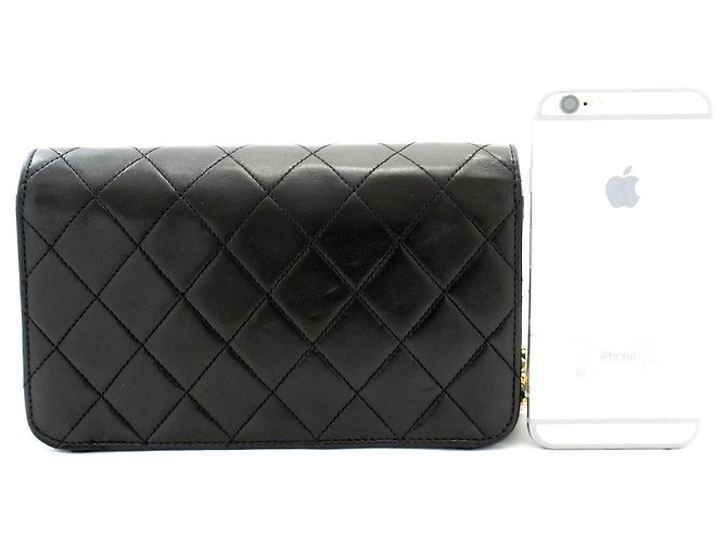 CHANEL Borsa a Spalla Small Full Flap con Catena Clutch Trapuntata Nera Nero - vista 3