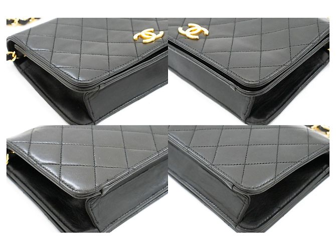 CHANEL Borsa a Spalla Small Full Flap con Catena Clutch Trapuntata Nera Nero - vista 6