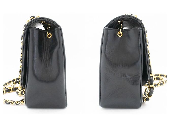 CHANEL Diana Flap Chain Shoulder Bag Black Quilted Lambskin Nero - vista 5