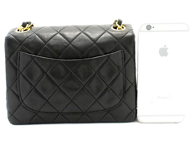 CHANEL Mini Square Small Chain Shoulder Bag Crossbody Black Nero - vista 3
