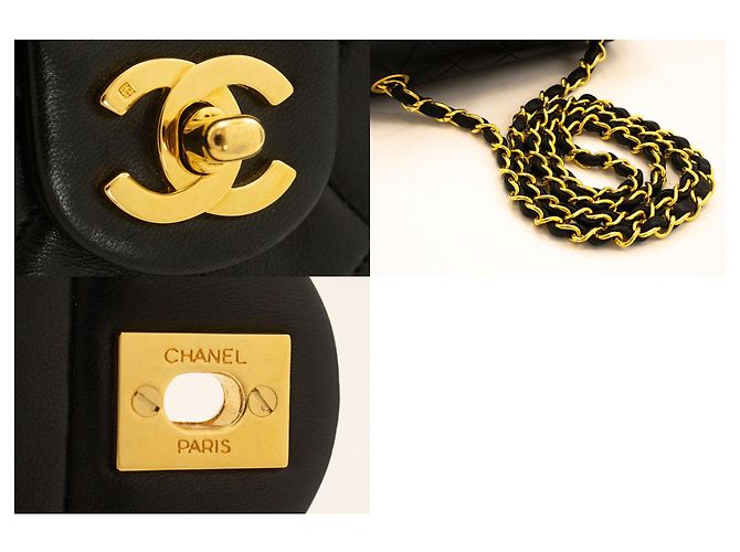 CHANEL Mini Square Small Chain Shoulder Bag Crossbody Black Nero - vista 7