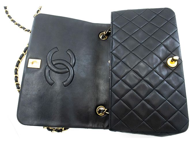 CHANEL Borsa a Spalla Crossbody Full Flap Chain Nera Trapuntata - vista 11