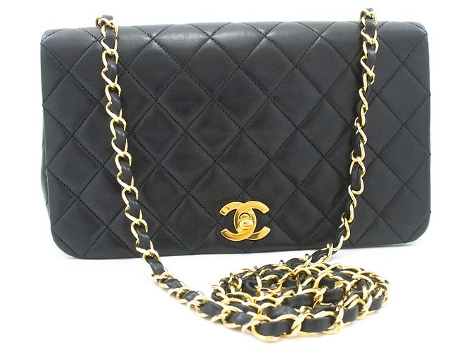 CHANEL Borsa a Spalla Crossbody Full Flap Chain Nera Trapuntata - vista 2