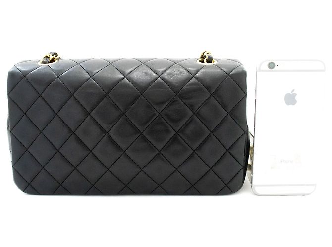 CHANEL Borsa a Spalla Crossbody Full Flap Chain Nera Trapuntata - vista 3