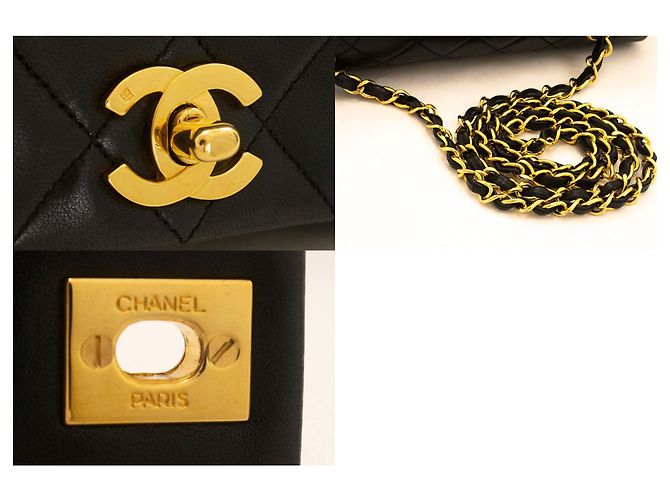 CHANEL Borsa a Spalla Crossbody Full Flap Chain Nera Trapuntata - vista 7
