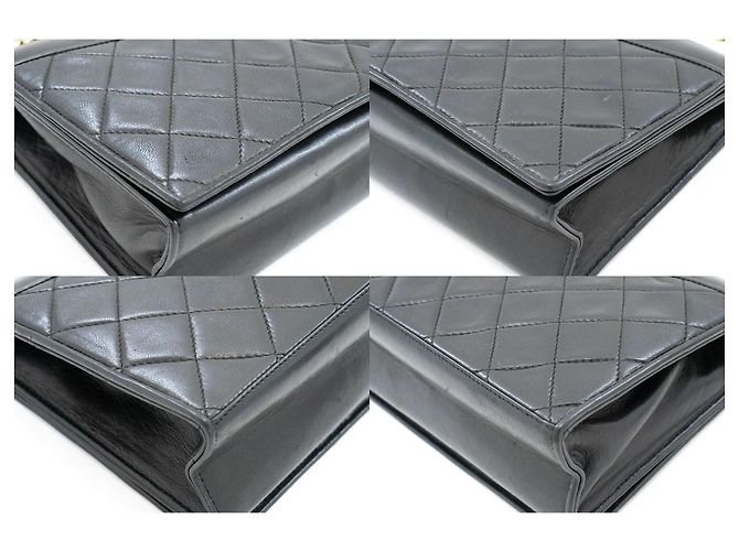 CHANEL Vintage Full Flap Small Chain Shoulder Bag Black Quilted Nero - vista 6